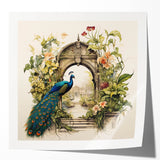 Vibrant peacock-themed wall art collection showcasing intricate designs in rich colors, ideal for enhancing home decor with a touch of elegance and nature-inspired beauty.