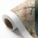 Vibrant rolled canvas showcasing a peacock design in rich blue and green hues, perfect for adding a touch of elegance to any wall decor. Ideal for art enthusiasts and nature lovers.