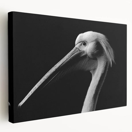 Pelican wall art collection displayed on a stretched canvas, showcasing vibrant colors and intricate design details, perfect for coastal-themed decor.