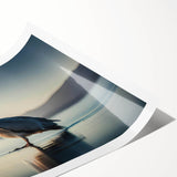 Vibrant rolled print showcasing a pelican design, featuring intricate details and rich colors, perfect for enhancing modern home decor.