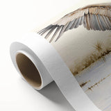 Vibrant rolled canvas wall art showcasing a detailed pelican design with intricate colors and textures, perfect for coastal-themed decor or bird enthusiasts.