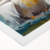 Vibrant rolled canvas wall art featuring an elegant pelican design, showcasing intricate details and rich colors, ideal for enhancing home decor.