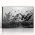 Framed wall art collection showcasing vibrant sea birds in an elegant black frame, enhancing coastal decor and adding a touch of nature-inspired aesthetics to interiors.