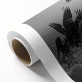 Colorful rolled canvas featuring a collection of sea birds in a vibrant, artistic design, perfect for coastal home decor. The artwork is presented in a protective cardboard tube, ensuring safe delivery and storage.