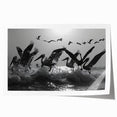 Colorful sea birds wall art collection featuring various bird species in a vibrant coastal setting, rolled for easy shipping and display. Perfect for enhancing marine-themed decor.
