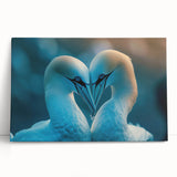 Stretched canvas wall art featuring a vibrant design of sea birds in a coastal setting, showcasing various colors and intricate details, perfect for home decor.