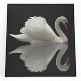 Stretched canvas wall art featuring a serene swan design, showcasing delicate brush strokes in soft pastel colors. Perfect for enhancing home decor or adding elegance to living spaces.