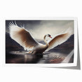 Elegant wall art featuring a swan design, showcasing intricate details and soft colors, perfect for adding a serene touch to any room's decor. This rolled print is ideal for framing or display, enhancing the atmosphere with its graceful imagery.