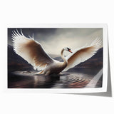 Elegant wall art featuring a swan design, showcasing intricate details and soft colors, perfect for adding a serene touch to any room's decor. This rolled print is ideal for framing or display, enhancing the atmosphere with its graceful imagery.