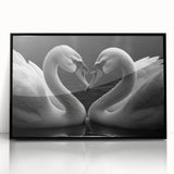 Framed wall art collection featuring a serene swan design in black acrylic, showcasing elegant curves and intricate details, perfect for modern interior decor.