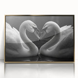 Framed wall art collection featuring elegant swan designs in acrylic with a gold frame, showcasing a contemporary aesthetic perfect for modern decor.