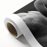 Elegant rolled canvas wall art showcasing a serene swan design with soft pastel colors, perfect for enhancing home décor. Ideal for nature lovers and art enthusiasts.