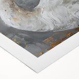 Elegant rolled canvas art piece showcasing a serene swan design set against a soft blue background, ideal for enhancing home decor with a tranquil aesthetic. Perfect for nature-inspired interiors, this artwork adds a touch of sophistication and calmness to any room.