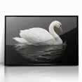 Framed wall art collection showcasing a minimalist swan design with a black acrylic frame, perfect for modern home decor. Ideal for enhancing living spaces.