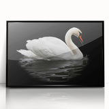 Framed wall art collection showcasing a minimalist swan design with a black acrylic frame, perfect for modern home decor. Ideal for enhancing living spaces.