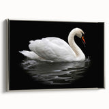 Framed wall art collection featuring elegant swan designs on a textured canvas, with a sleek silver frame, ideal for enhancing modern home decor.