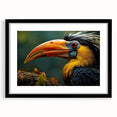 Tropical bird-themed wall art collection framed in black, showcasing vibrant colors and intricate designs, ideal for enhancing home decor and bringing nature indoors.