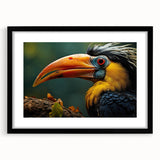 Tropical bird-themed wall art collection framed in black, showcasing vibrant colors and intricate designs, ideal for enhancing home decor and bringing nature indoors.