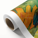 Tropical birds wall art collection featuring vibrant colors and intricate designs on rolled canvas, perfect for adding a touch of nature to any decor.