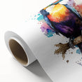 Tropical birds wall art design on rolled canvas, showcasing vibrant colors and intricate details, perfect for enhancing home decor with a nature-inspired theme.