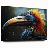 Tropical birds wall art collection displayed in a sleek acrylic frame, showcasing vibrant colors and intricate details of exotic bird designs, perfect for enhancing home decor.
