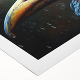 Vibrant rolled canvas featuring a tropical birds design with lush colors and intricate details, perfect for enhancing home decor and bringing nature indoors.