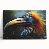 Tropical bird wall art collection displayed on stretched canvas, showcasing vibrant colors and detailed illustrations of exotic birds in a natural setting. Perfect for enhancing home decor with a lively, nature-inspired theme.