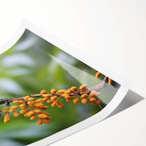 Tropical birds wall art print showcasing vibrant colors and detailed designs, rolled and ready for display, perfect for enhancing home decor.