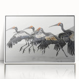 Framed tropical bird wall art showcasing vibrant colors and intricate designs, perfect for brightening up home decor, featuring a white frame for a modern touch.