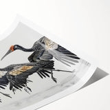 Vibrant tropical bird wall art collection print showcasing colorful parrots and exotic foliage, perfect for adding a lively touch to home decor.