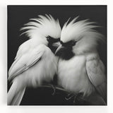 Vibrant tropical birds wall art on stretched canvas showcases a colorful collection of exotic birds, perfect for brightening up any living space with a touch of nature.