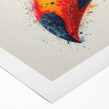 Tropical birds wall art design on rolled canvas, showcasing vibrant colors and intricate details, perfect for home decor or a nature-inspired theme.