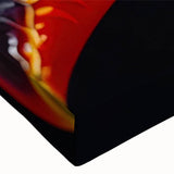 Close-up of a vibrant tropical birds wall art design on stretched canvas, showcasing vivid colors and intricate details, perfect for enhancing home decor.