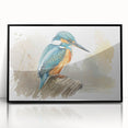 Framed tropical birds wall art collection showcasing vibrant colors and intricate details, featuring a sleek black frame, perfect for modern home decor.