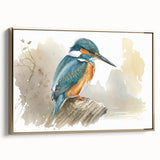 Framed canvas wall art featuring a vibrant tropical birds design with gold accents, showcasing colorful avian illustrations against a lush green background. Ideal for enhancing home decor with a touch of nature.