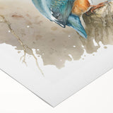 Vibrant rolled canvas wall art showcasing a tropical bird design with lush greenery, perfect for brightening any space. Packaged securely in a cardboard tube.