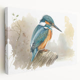 Stretched canvas artwork showcasing a vibrant tropical bird design, featuring lush colors and intricate details, perfect for enhancing modern home decor.