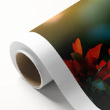 Vibrant tropical birds wall art on rolled canvas, showcasing a colorful design with lush greenery, ideal for home decor or nature-themed spaces. Perfect for adding a pop of color and a touch of the tropics to any room.