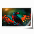 Tropical birds wall art print showcasing vibrant colors and intricate designs, rolled for easy framing and delivery, perfect for home decor enthusiasts.
