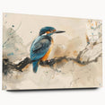 Vibrant tropical bird wall art collection displayed in a stylish acrylic frame, showcasing colorful avian designs with pin accents, ideal for home decor.