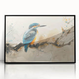 Framed wall art collection showcasing vibrant tropical birds in a black frame, featuring bold colors and intricate details, perfect for home decor enhancement.