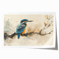 Vibrant tropical bird wall art print showcasing colorful parrots and exotic foliage, perfect for brightening up home decor. Rolled and ready for easy framing.