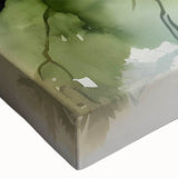 Close-up of vibrant tropical bird-themed wall art design on stretched canvas, showcasing vivid colors and intricate details, perfect for home décor enhancement.