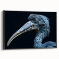 Framed tropical birds wall art featuring vibrant colors and intricate details, set in a sleek black frame, ideal for enhancing modern decor.