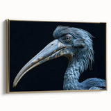 Framed canvas wall art showcasing a vibrant tropical bird design with gold accents, ideal for adding a touch of nature-inspired elegance to any room.