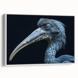 Framed canvas wall art showcasing a vibrant tropical bird design with lush greenery, presented in a white frame, perfect for brightening home decor.