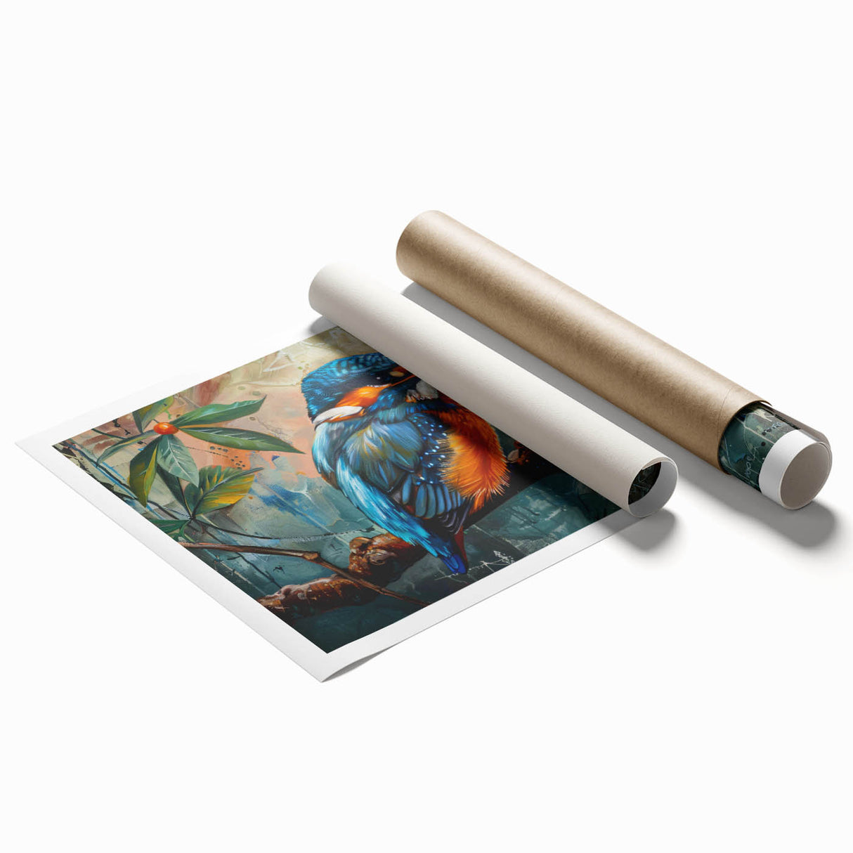 Tropical birds wall art rolled print showcasing vibrant colors and intricate details, perfect for adding a lively touch to home decor. Ideal for nature lovers.