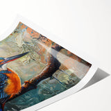 Tropical birds wall art rolled print featuring vibrant colors and intricate designs, ideal for home decor. Perfect for nature lovers and art enthusiasts.