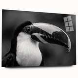 Vibrant tropical bird wall art collection displayed in acrylic glass, showcasing a colorful design with intricate details, perfect for enhancing home decor.