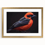 Tropical bird wall art collection featuring vibrant colors and a gold frame, showcasing exotic birds in a lush jungle setting, perfect for home decor.